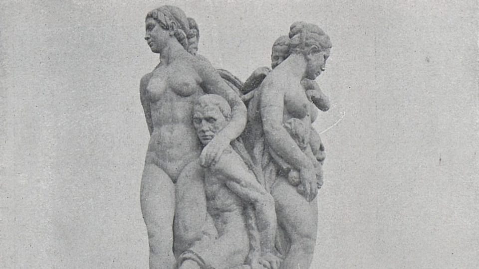 La sculpture 'Humanité' de Jan Štursa,  1913 | Photo repro: Český svět 18. 7. 1913