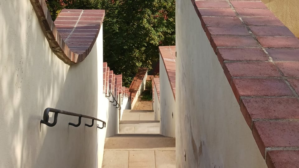 L'escalier entre les jardins Grand et Petit Pálffy | Photo: Lenka Žižková,  Radio Prague Int.