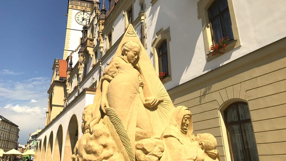 Une sculpture de sable à Olomouc | Photo: Juan Pablo Bertazza, Radio Prague Int. Une sculpture de sable à Olomouc | Photo: Juan Pablo Bertazza, Radio Prague Int.