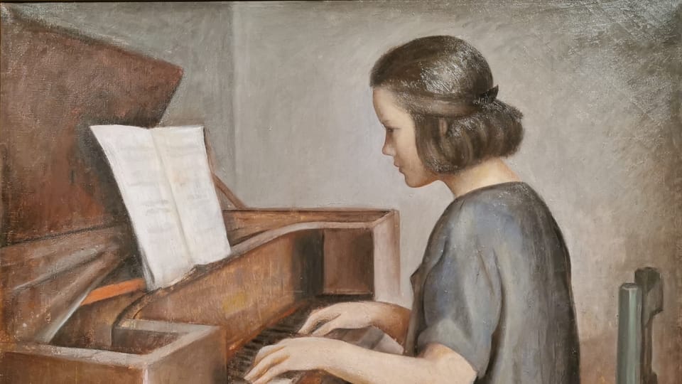 Othon Coubine, 'La fille au piano' | Photo: Petr Lukeš, Radio Prague Int. Othon Coubine, 'La fille au piano' | Photo: Petr Lukeš, Radio Prague Int.