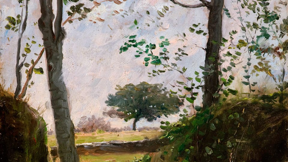 Václav Brožik,  'Le bord du bois',  source: public domain