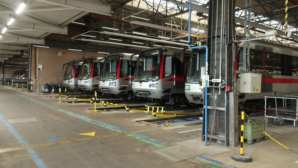 Le dépôt du métro à Kačerov | Photo: Štěpánka Budková, Radio Prague Int. Le dépôt du métro à Kačerov | Photo: Štěpánka Budková, Radio Prague Int.