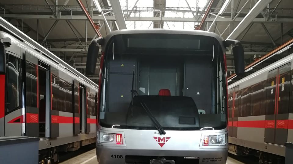 Le dépôt du métro à Kačerov | Photo: Štěpánka Budková,  Radio Prague Int.