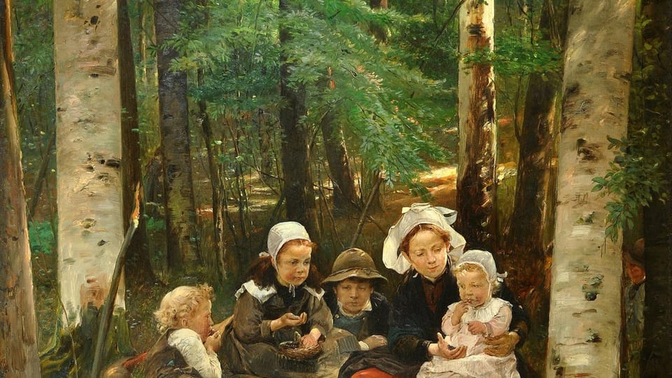 Václav Brožík, 'Les fraises noires', source: public domain Václav Brožík, 'Les fraises noires', source: public domain