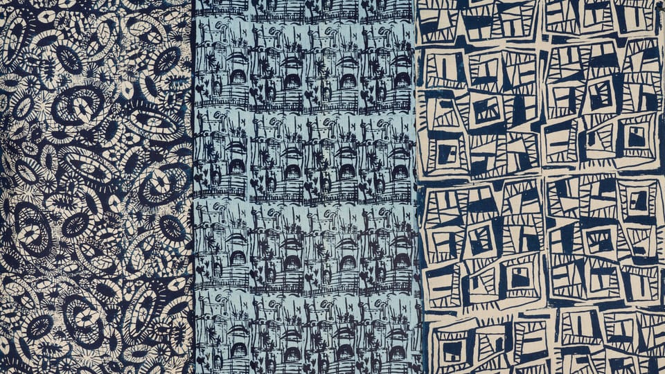 Des coupons par les étudiants d’Ecole de textile d’Antonín Kybal, 1948 | Photo: Ondřej Kocourek, Musée des arts décoratifs de Prague Des coupons par les étudiants d’Ecole de textile d’Antonín Kybal, 1948 | Photo: Ondřej Kocourek, Musée des arts décoratifs de Prague