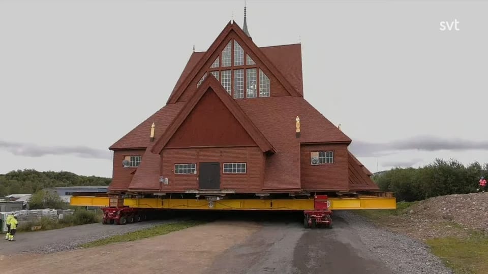 Le déplacement d’église à Kiruna | Photo: svt/Sveriges Television