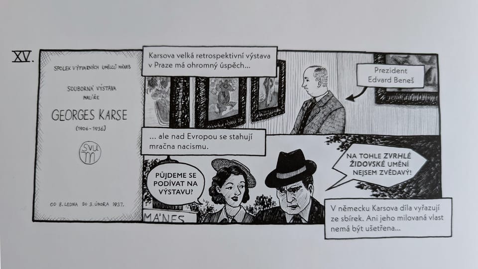 BD 'Le peintre Jiří Kars' par Robin Mrázek | Photo: Magdalena Hrozínková, Radio Prague Int. BD 'Le peintre Jiří Kars' par Robin Mrázek | Photo: Magdalena Hrozínková, Radio Prague Int.