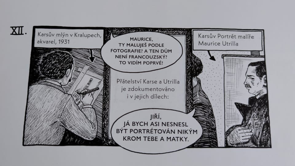 BD 'Le peintre Jiří Kars' par Robin Mrázek | Photo: Magdalena Hrozínková, Radio Prague Int. BD 'Le peintre Jiří Kars' par Robin Mrázek | Photo: Magdalena Hrozínková, Radio Prague Int.