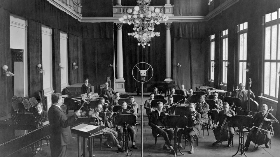 L'orchestre du Radiojournal à la Maison nationale,  dans les années 1920 | Photo: ČRo/SOČR