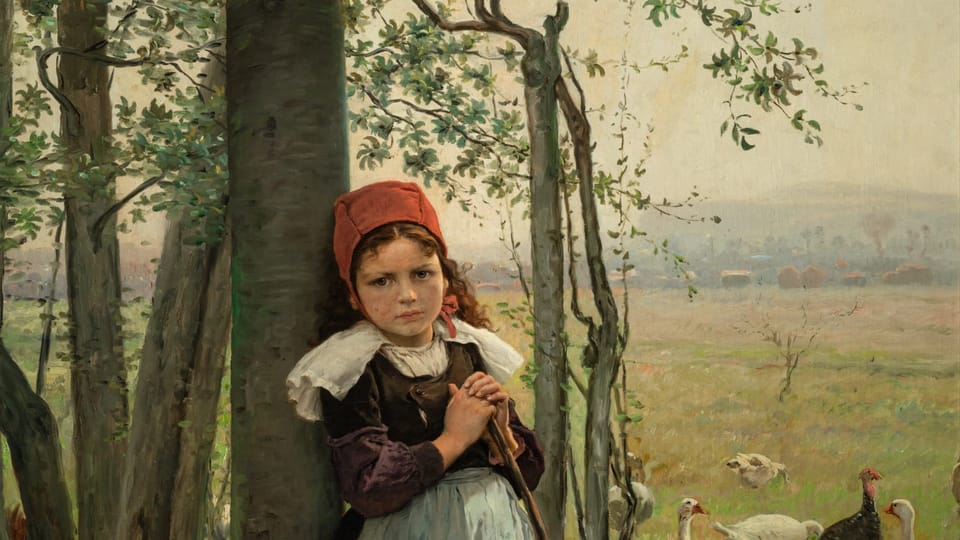 Václav Brožík, 'La bergère des oies', source: Galerie nationale de Prague Václav Brožík, 'La bergère des oies', source: Galerie nationale de Prague