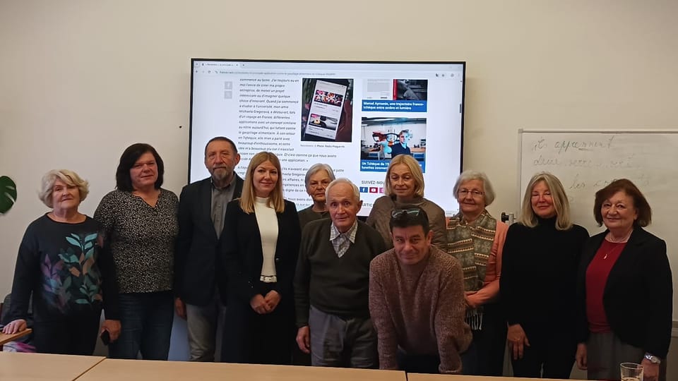 Groupe d'étudiants de français à l'université du 3e âge à Plzeň | Photo: Guillaume Narguet,  Radio Prague Int.