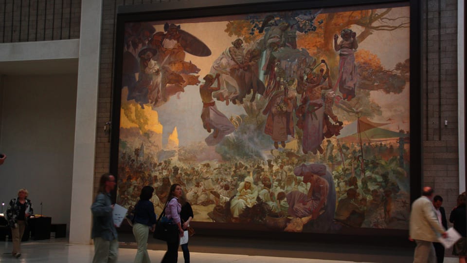 L’Epopée slave d'Alfons Mucha | Photo: Štěpánka Budková, Radio Prague Int. L’Epopée slave d'Alfons Mucha | Photo: Štěpánka Budková, Radio Prague Int.