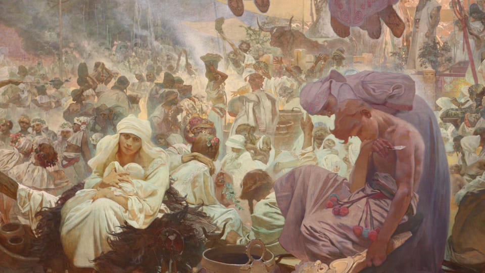 'La fête de Svantovít à Rujána' - le détail 'La fête de Svantovít à Rujána' - le détail