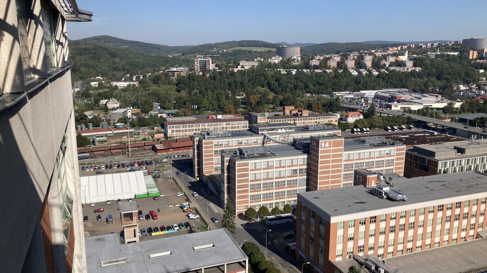 La vue depuis de gratte-ciel Baťa | Photo: Olga Vasinkevich, Radio Prague Int. La vue depuis de gratte-ciel Baťa | Photo: Olga Vasinkevich, Radio Prague Int.