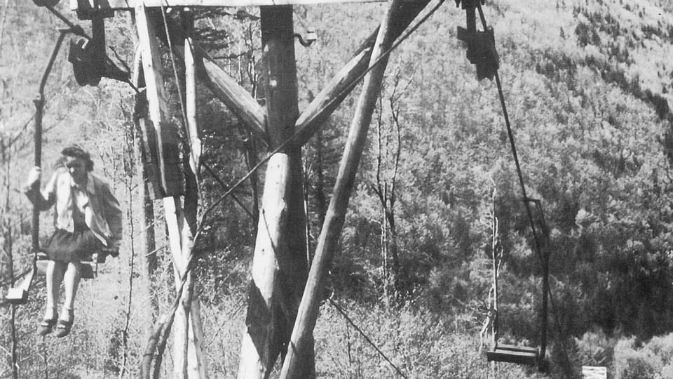 La remontée mécanique à sièges en 1940 | Photo: Archives de Jan Šrubař/Podhorská jednota Radhošť La remontée mécanique à sièges en 1940 | Photo: Archives de Jan Šrubař/Podhorská jednota Radhošť