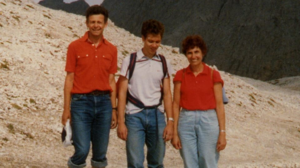 Dans les Dolomites avec le fils Míša,  1989 | Photo: Archives de Jiřina Bystrická
