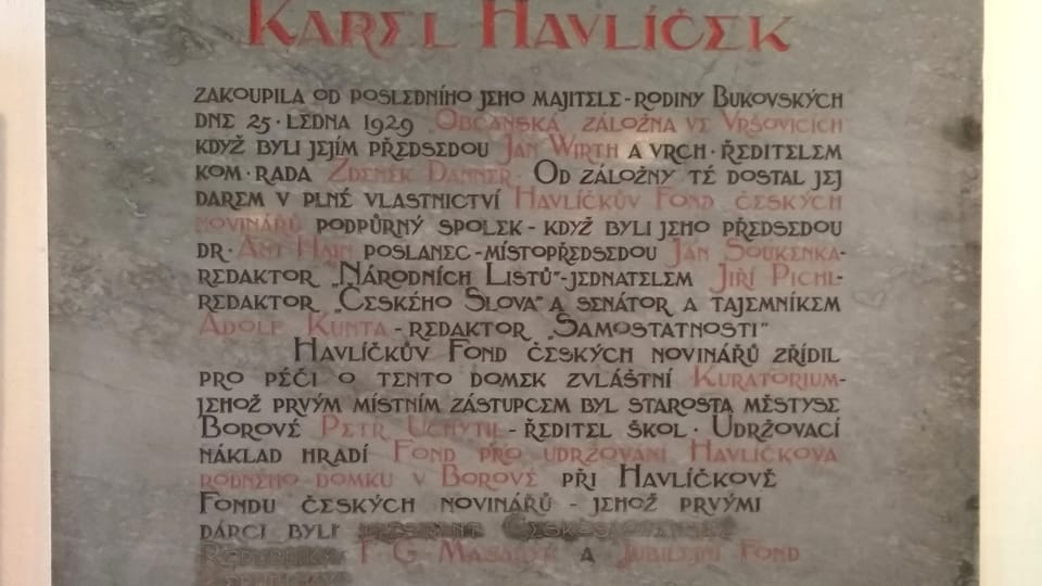 L'exposition au Mémorial Karel Havlíček Borovský,  photo: Alžběta Ruschková