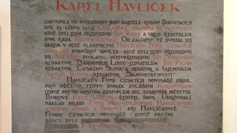 L'exposition au Mémorial Karel Havlíček Borovský, photo: Alžběta Ruschková L'exposition au Mémorial Karel Havlíček Borovský, photo: Alžběta Ruschková