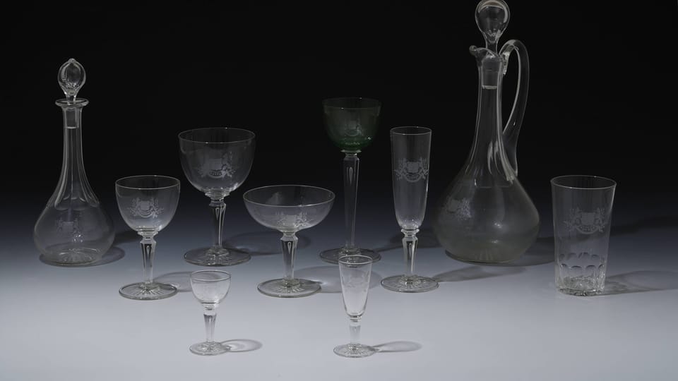 Verre de la marque Moser, photo: © Collection du Château de Prague, Jan Gloc Verre de la marque Moser, photo: © Collection du Château de Prague, Jan Gloc
