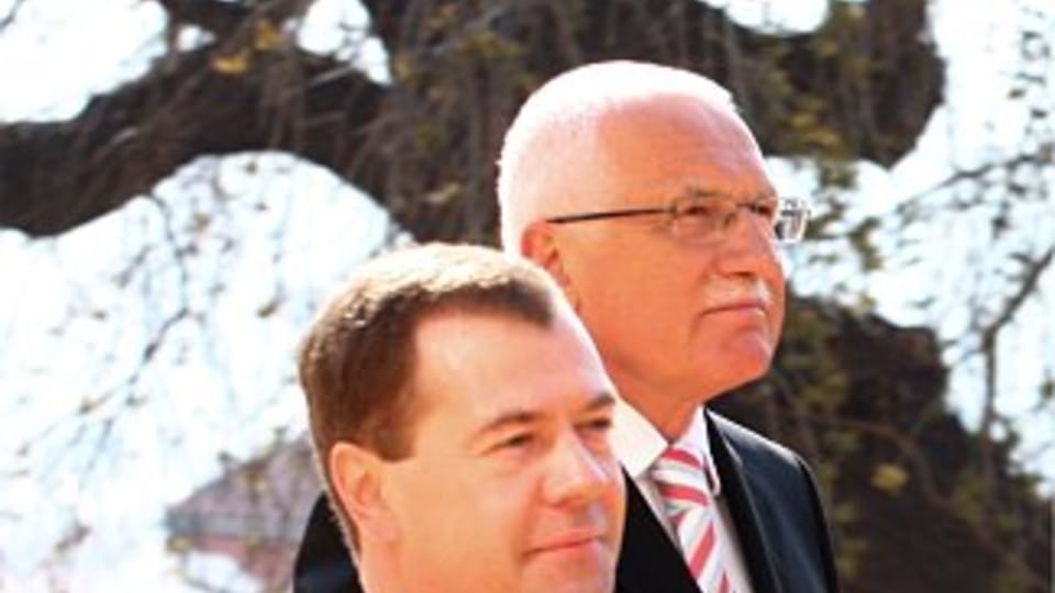 Dimitri Medvedev et Václav Klaus Dimitri Medvedev et Václav Klaus
