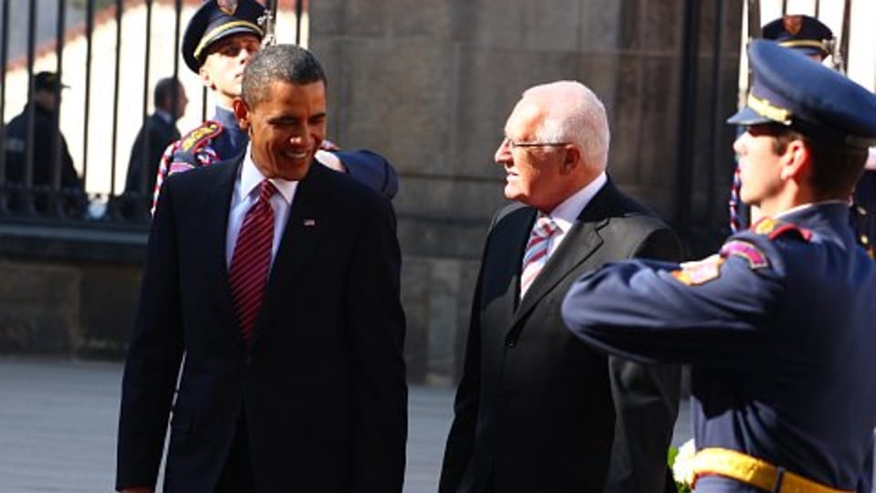 Barack Obama avec Václav Klaus