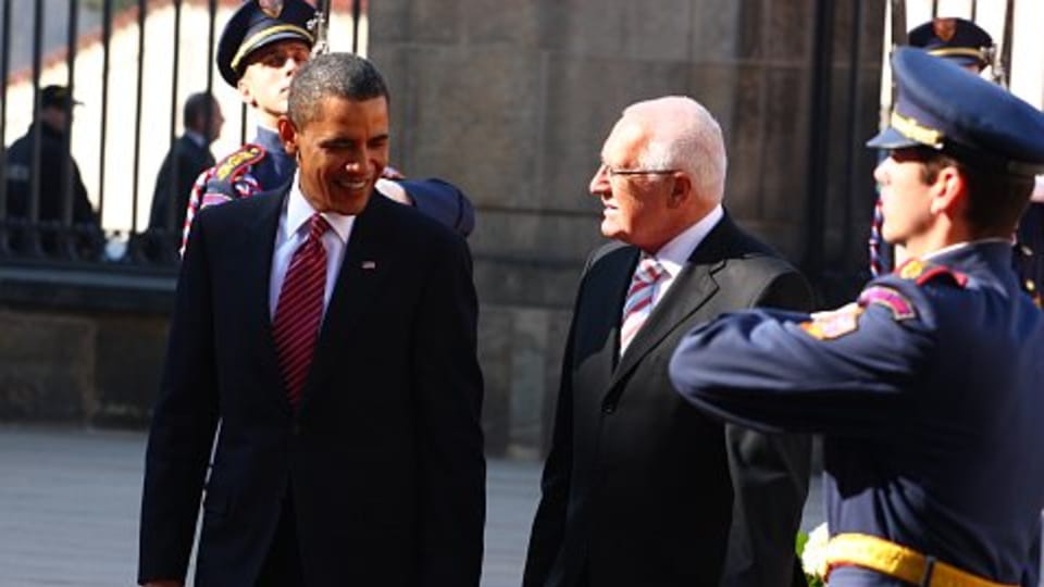 Barack Obama avec Václav Klaus Barack Obama avec Václav Klaus
