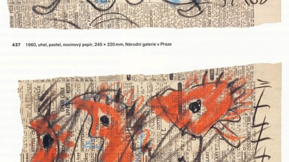 1960, charbon, pastel, papier journal 1960, charbon, pastel, papier journal