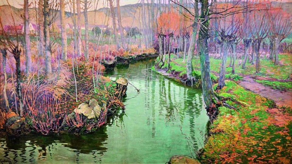 Pacage et un ruisseau à Giverny,  1899