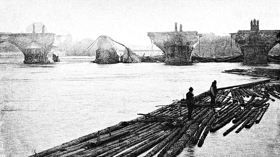 L'inondation en 1890, photo: public domain L'inondation en 1890, photo: public domain