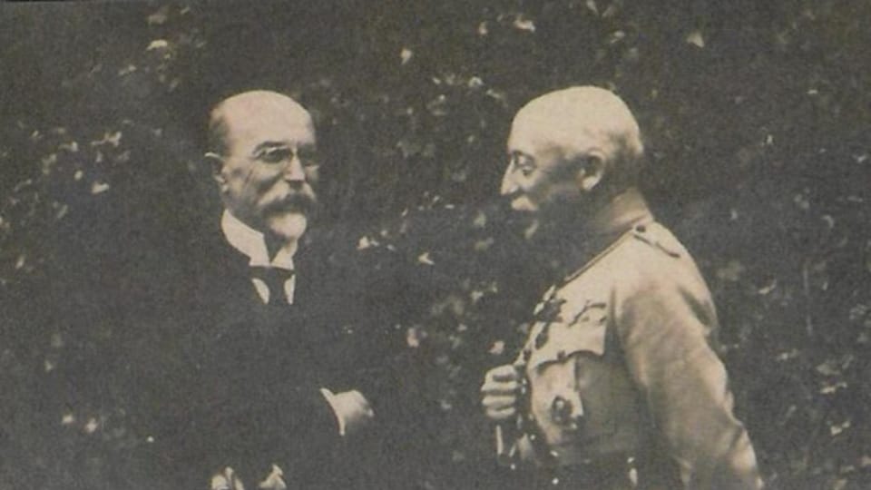 Tomáš Garrigue Masaryk avec le général Pellé, photo: Site officiel de Villa Pellé Tomáš Garrigue Masaryk avec le général Pellé, photo: Site officiel de Villa Pellé