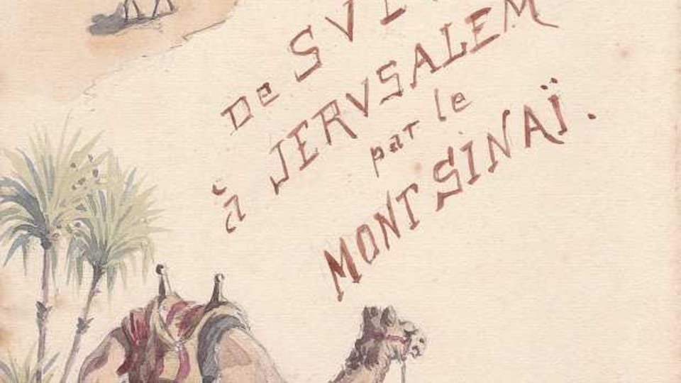 Le dessin d'une expédition étudiante avec la participation de Alois Musil, photo: Břetislav Tureček / Archives de l'Ecole biblique de Jérusalem Le dessin d'une expédition étudiante avec la participation de Alois Musil, photo: Břetislav Tureček / Archives de l'Ecole biblique de Jérusalem
