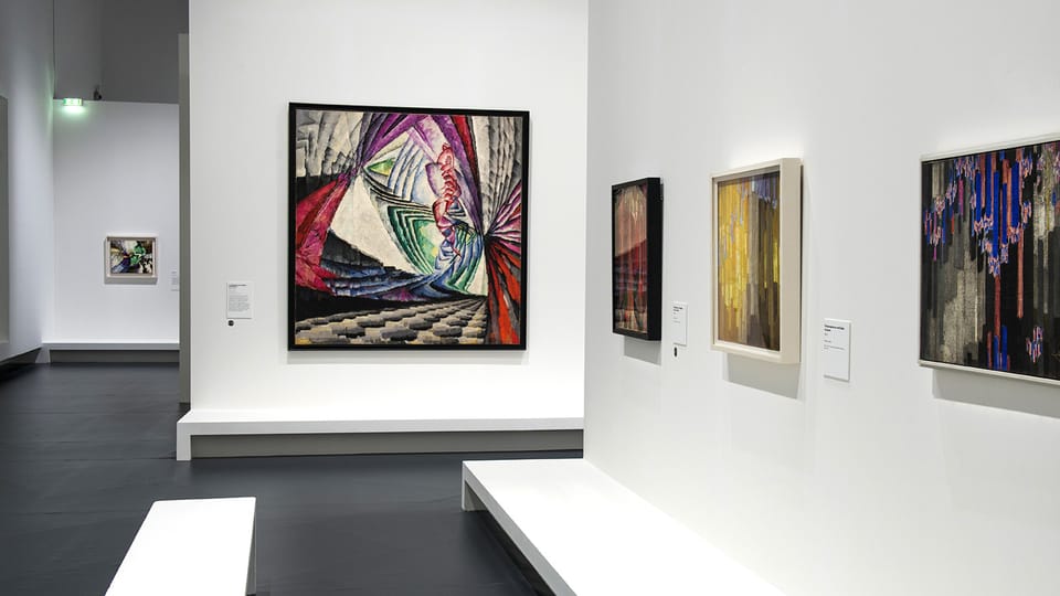 Vue de l'exposition Kupka,  Pionnier de l'abstraction,  photo: Didier Plowy