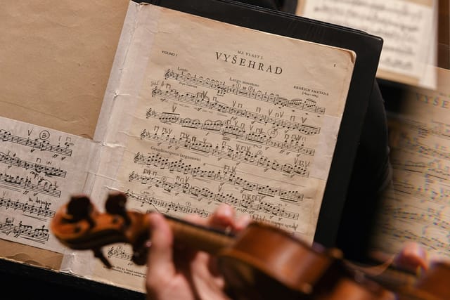 Violon partie du poème symphonique Vyšehrad de Smetana | Photo: Ivan Malý,  Pražské jaro