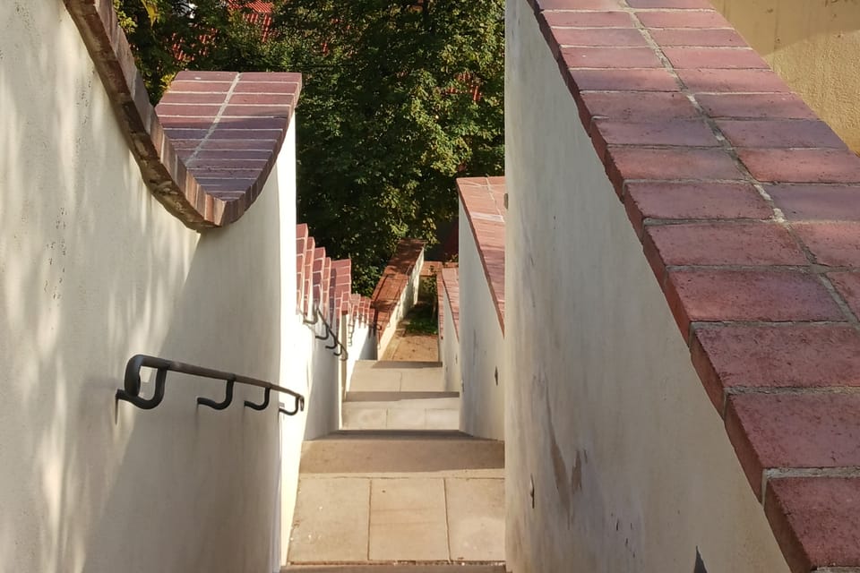 L'escalier entre les jardins Grand et Petit Pálffy | Photo: Lenka Žižková,  Radio Prague Int.