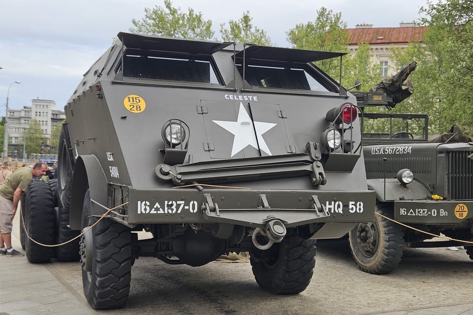 Véhicule militaires de l'armée américaine | Photo: Štěpánka Budková,  Radio Prague Int.
