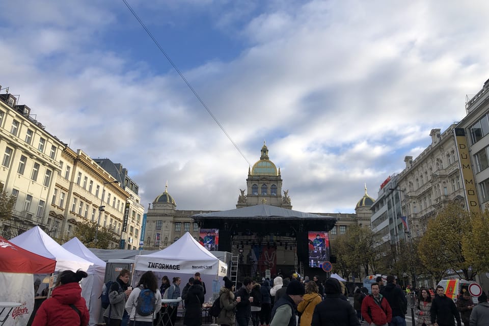 Le 17 novembre 2023 dans les rues de Prague | Photo: Barbora Navrátilová, Radio Prague International Le 17 novembre 2023 dans les rues de Prague | Photo: Barbora Navrátilová, Radio Prague International