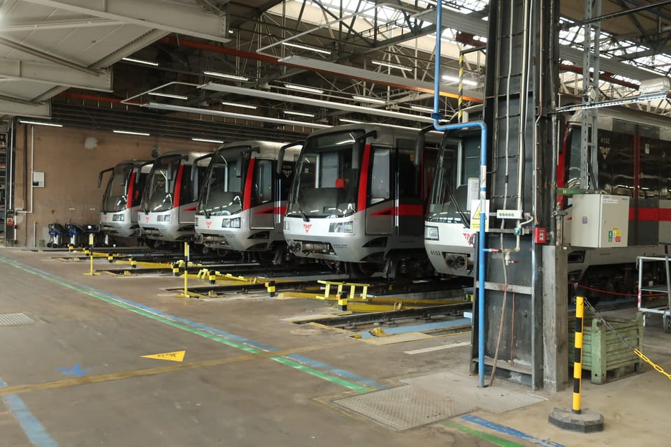 Le dépôt du métro à Kačerov | Photo: Štěpánka Budková, Radio Prague Int. Le dépôt du métro à Kačerov | Photo: Štěpánka Budková, Radio Prague Int.