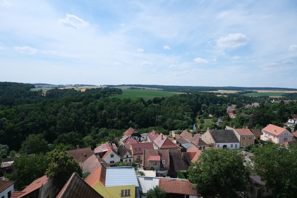 La vue de la tour de l'église Saint-Matthias | Photo: Štěpánka Budková, Radio Prague Int. La vue de la tour de l'église Saint-Matthias | Photo: Štěpánka Budková, Radio Prague Int.