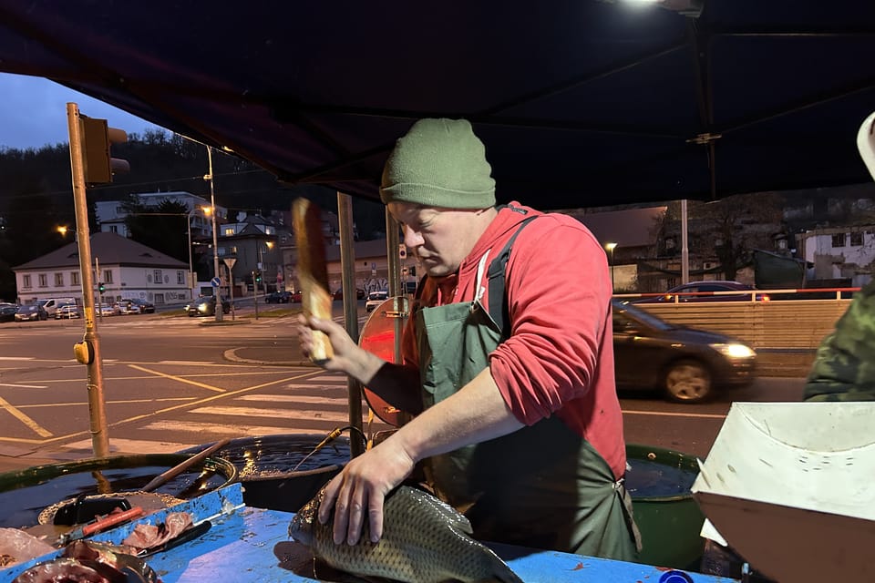 La vente des carpes de Noël | Photo: Juan Pablo Bertazza,  Radio Prague Int.