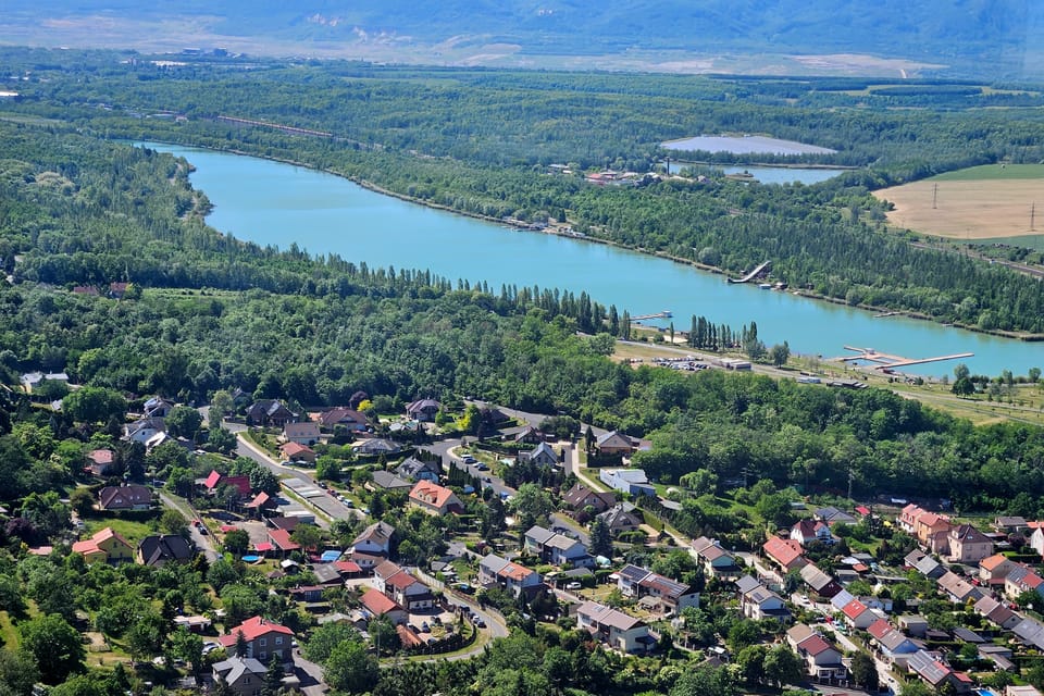 Le lac Matylda vu depuis la tour d'observation de Hněvín | Photo: Štěpánka Budková,  Radio Prague Int.