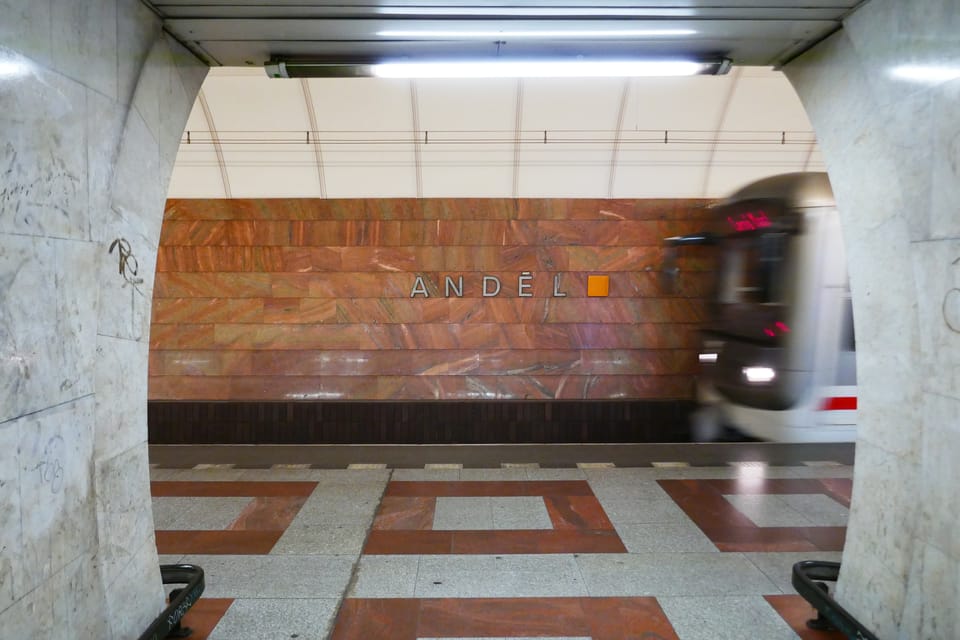 La station de métro Anděl | Photo: Paul-Henri Perrain, Radio Prague Int. La station de métro Anděl | Photo: Paul-Henri Perrain, Radio Prague Int.